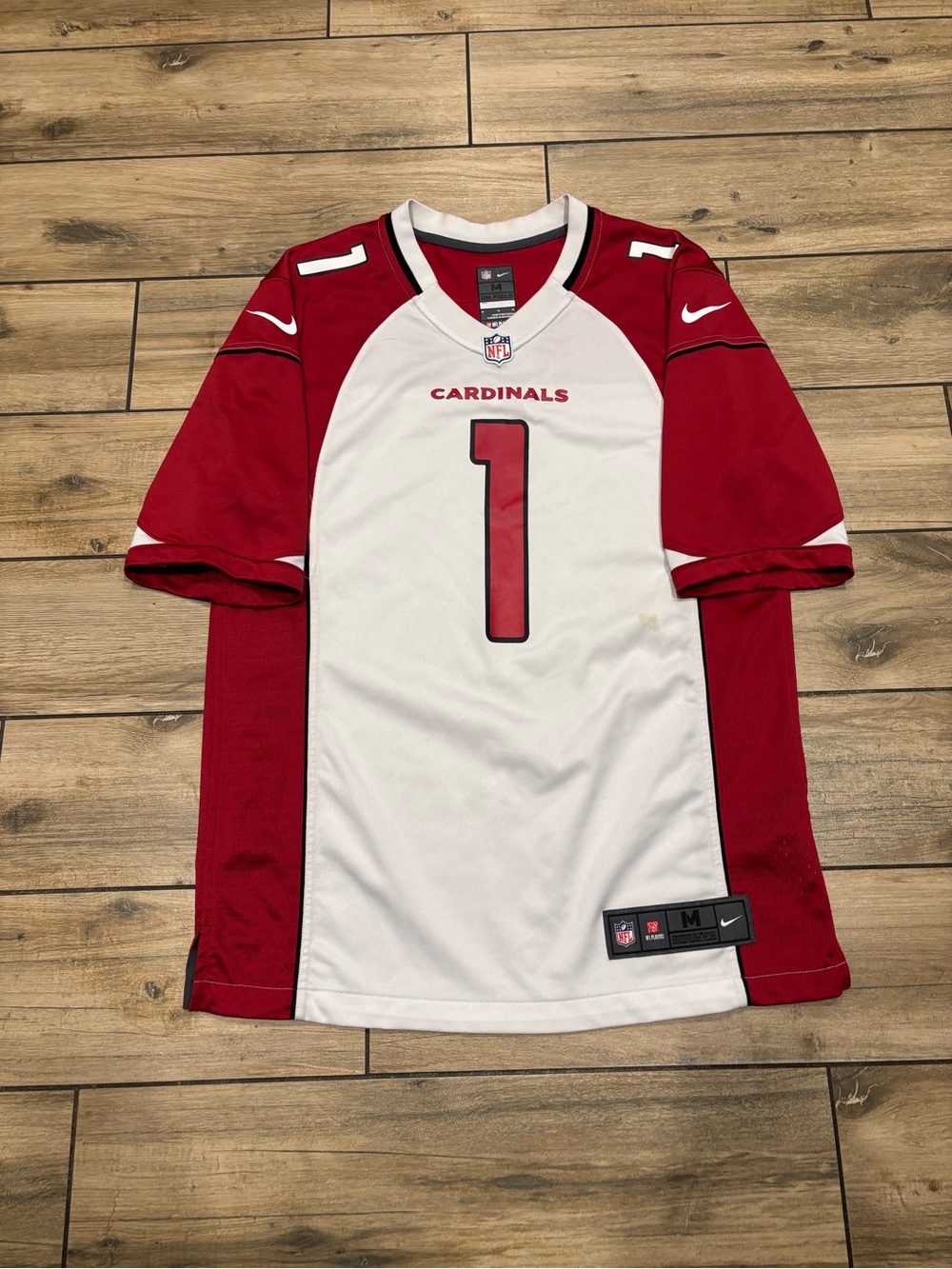 Nike NFL Arizona Cardinals Kyler Murray 1 On-Field Jersey White Mens Medium